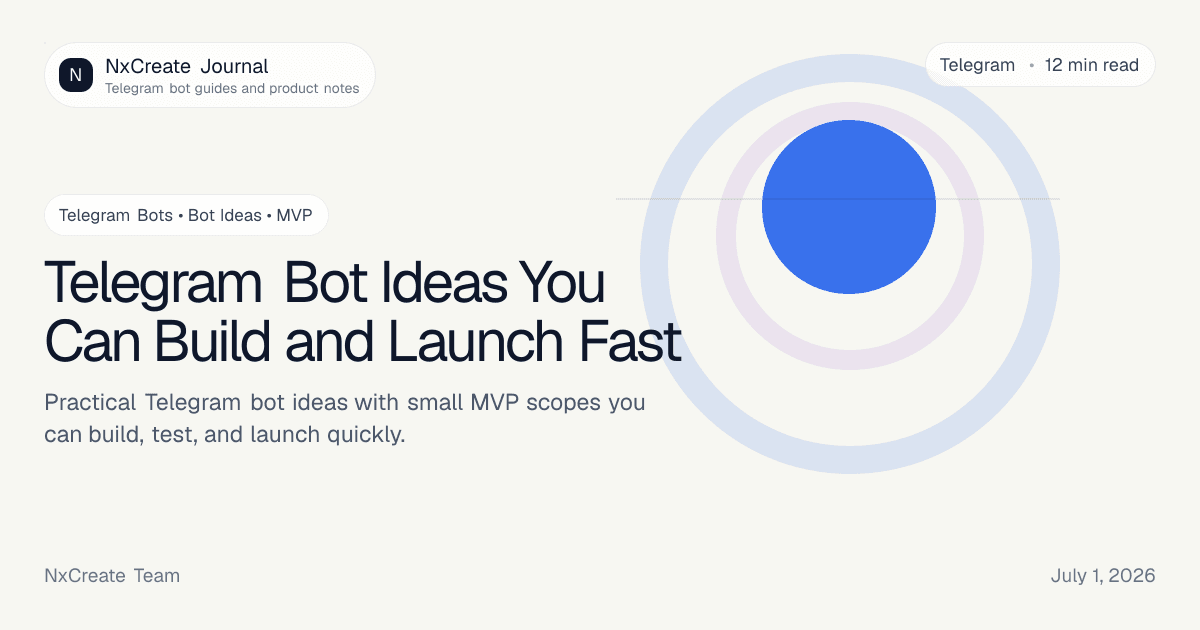 Telegram Bot Ideas You Can Build and Launch Fast